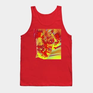 Psychedelic Astronaut in Yellows and Reds Tank Top